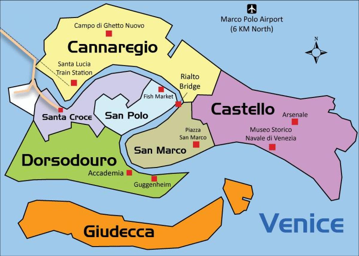 خريطة مدينة فنيس البندقية