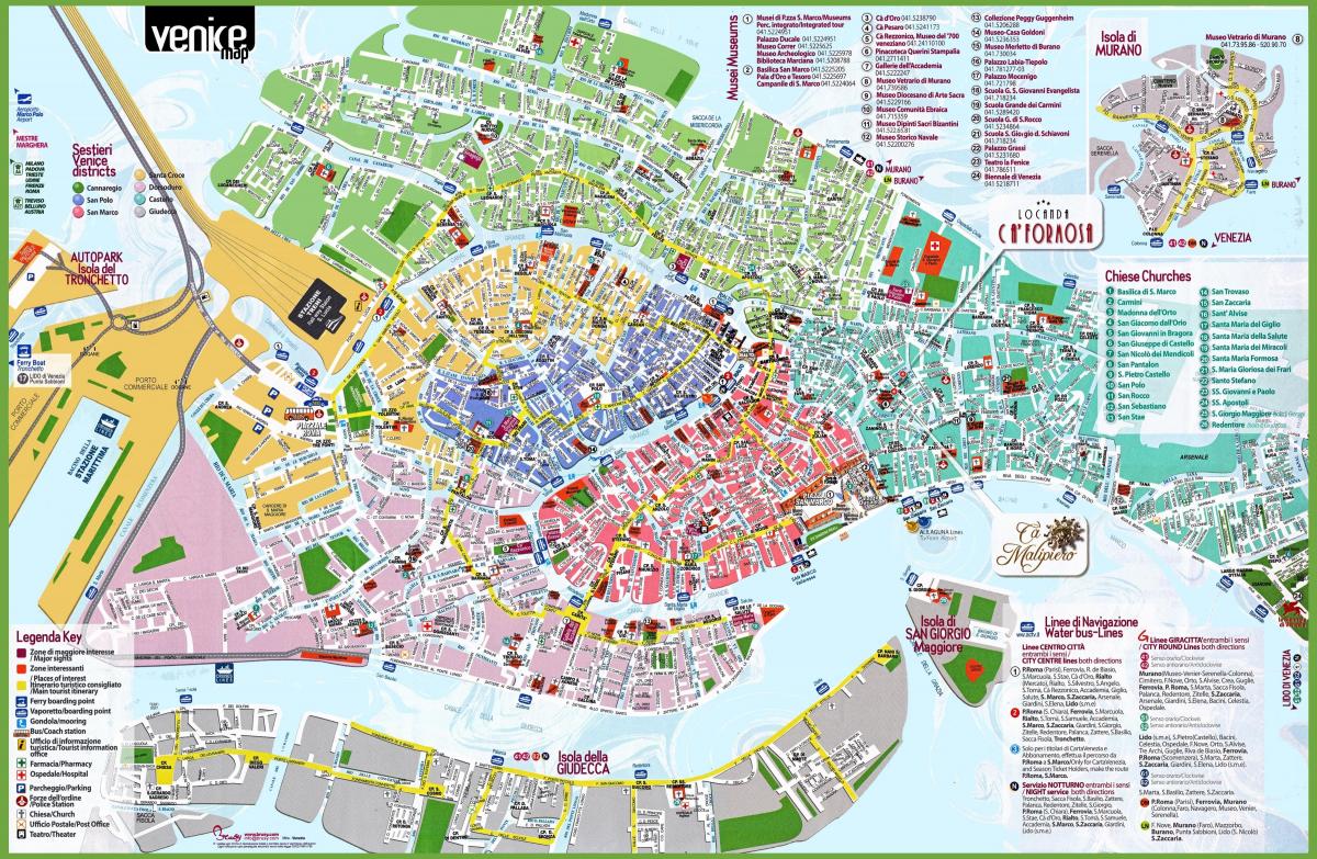 فينيسيا السياحية خريطة