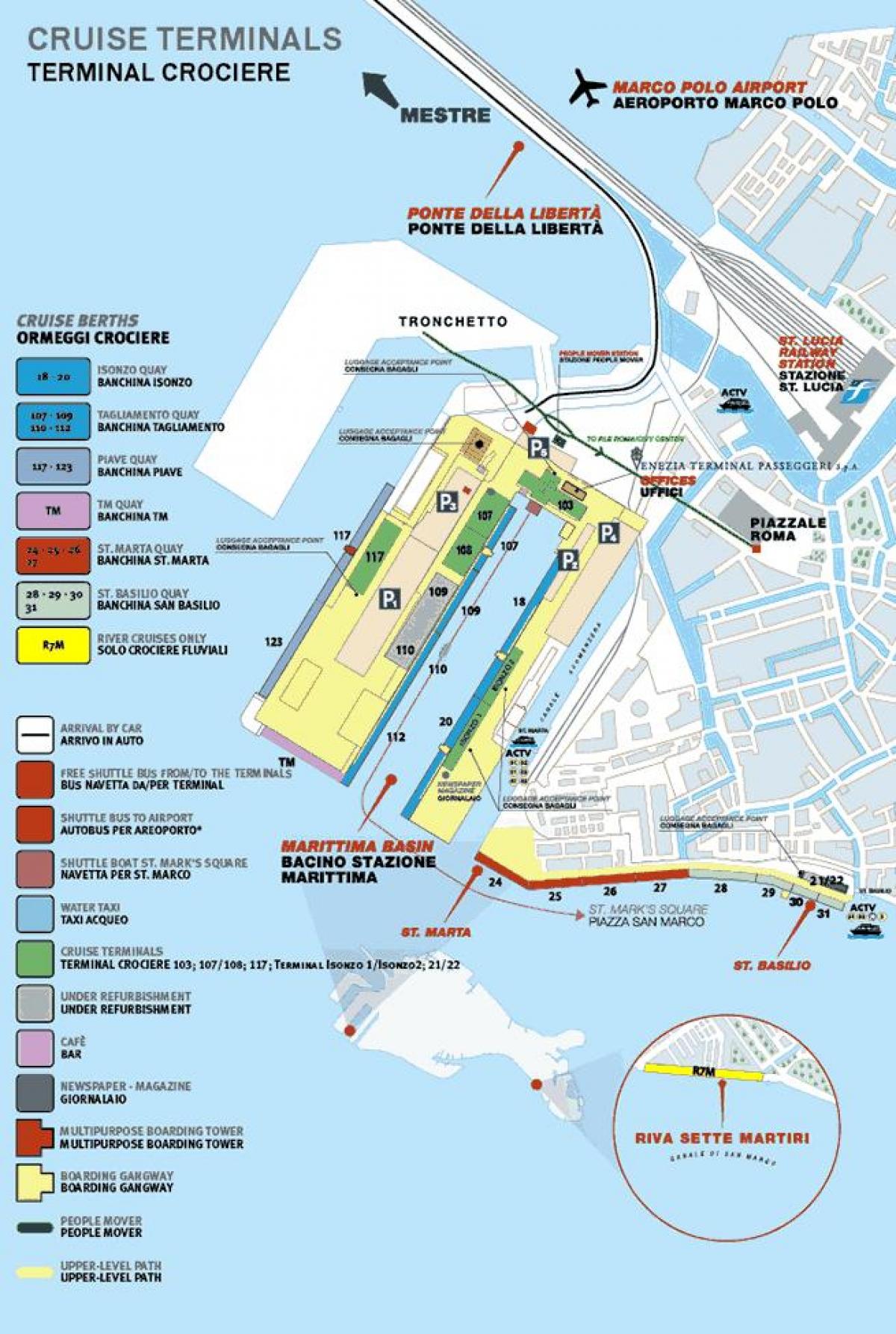 خريطة البندقية محطة الرحلات البحرية