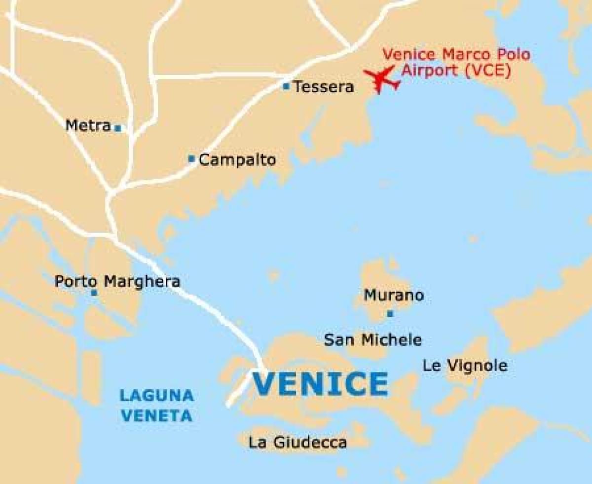 مطار البندقية إيطاليا خريطة