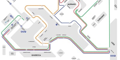 Alilaguna البندقية خريطة