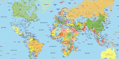 البندقية الموقع على خريطة العالم ، 